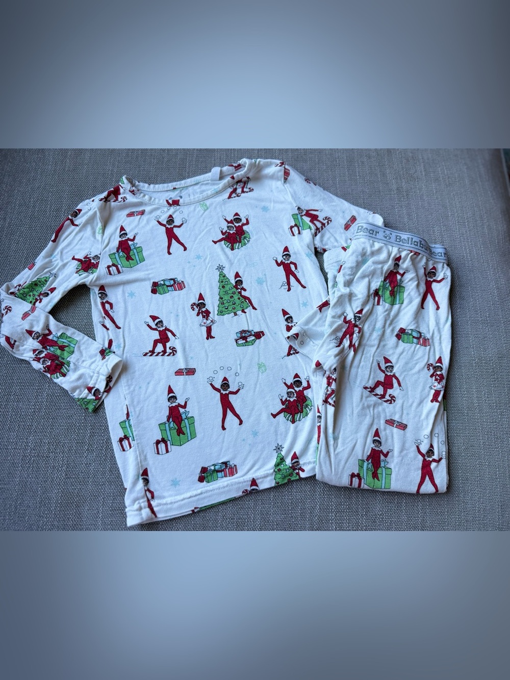 Bellabu bear Kids Elf on the Shelf Pajama Set
